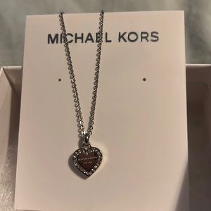 Michael Kors heart pendant necklace. came with earrings. necklace only